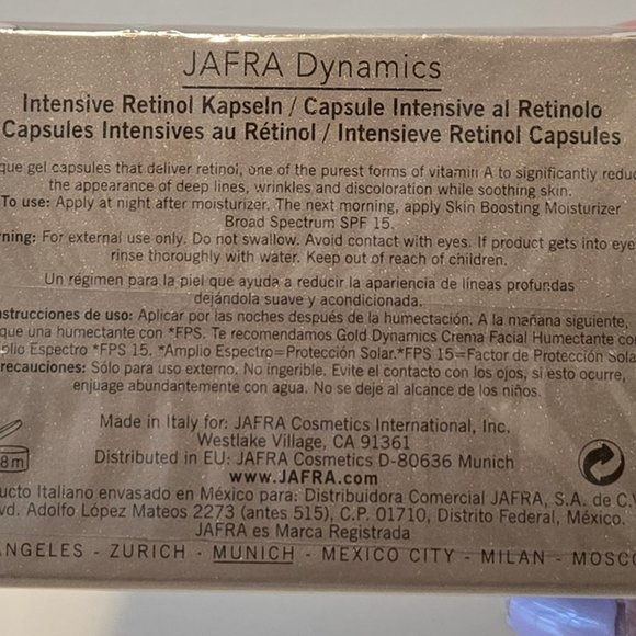 JAFRA GOLD DYNAMICS RETINOL CAPSULES 30 CT. - Picture 4 of 4